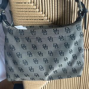 Dooney & Bourke Black and Tan Monogram Bag